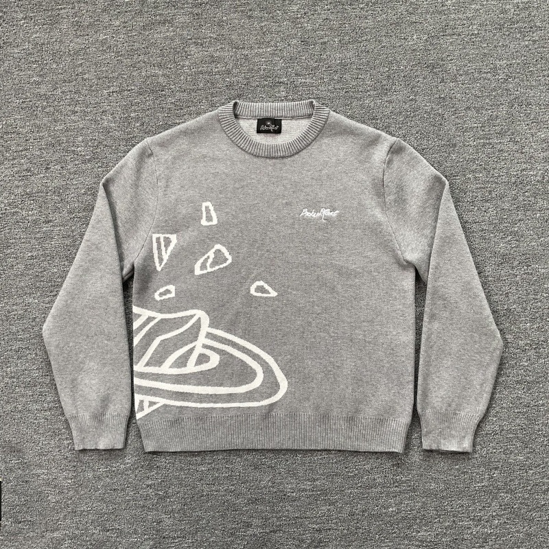 Broken Planet プラネット ジャカード刺繍ロゴセーター アメリカンストリート ラウンドネックセーター 男女兼用 カップル用|undefined