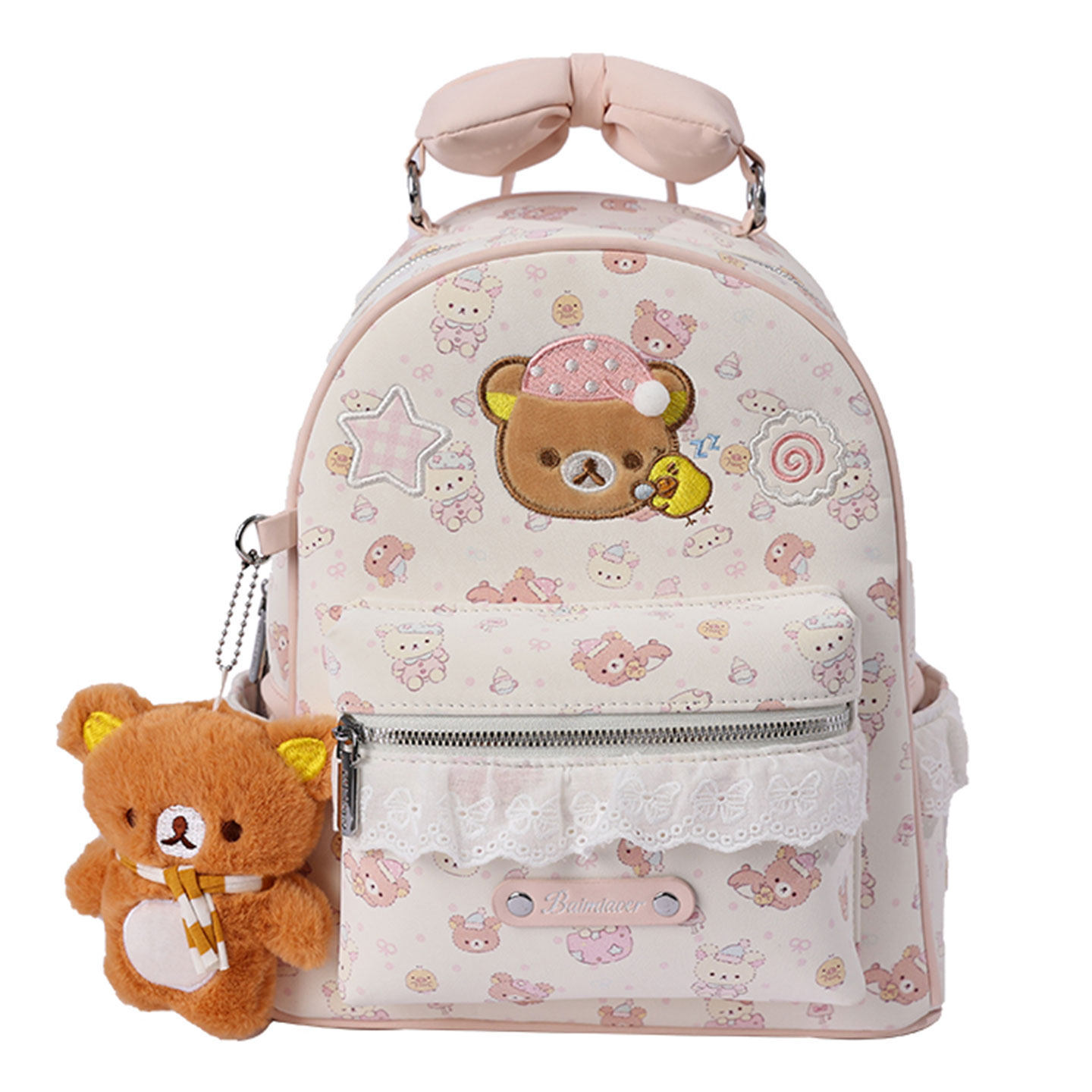 2026 mochila de dibujos animados arco mochila de chicas chicas lindas nuevas dulces osos de hombros estudiantes clase de viaje