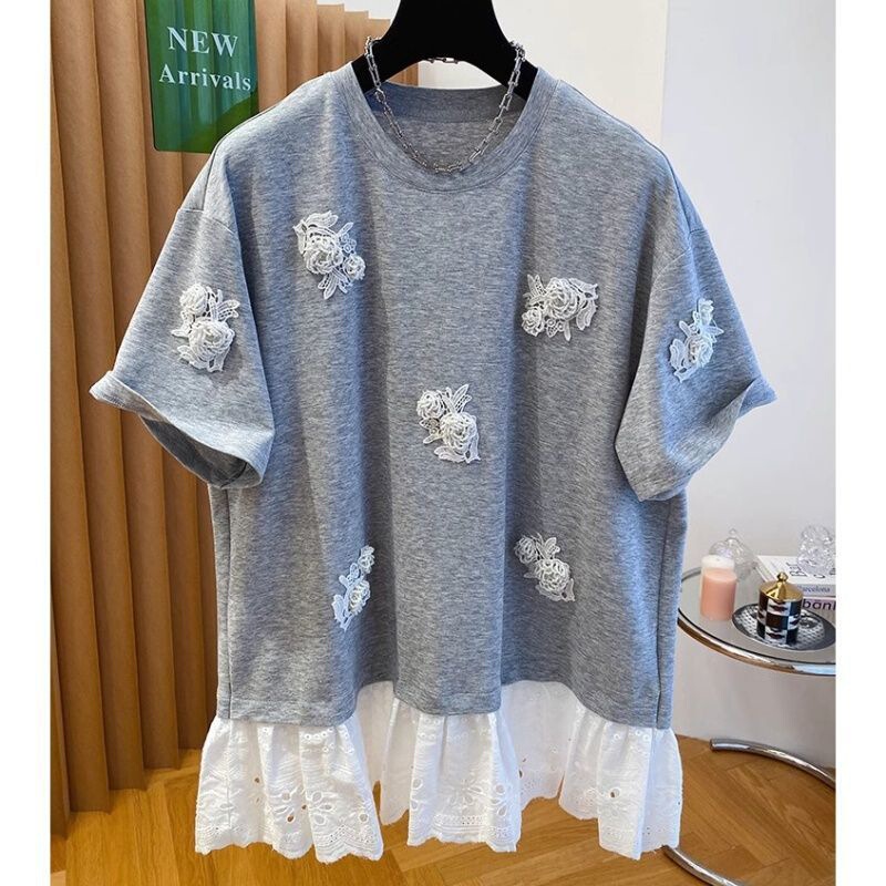 Embroidery [19 Count 220g Pure Cotton] Threaded Collar + Hemmed Shoulders