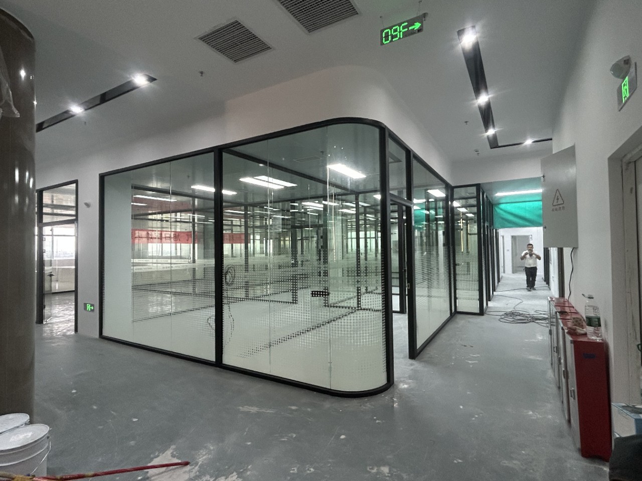 公司办公室隔断墙双玻百叶隔断墙高隔断墙钢化玻璃隔断墙铝合金