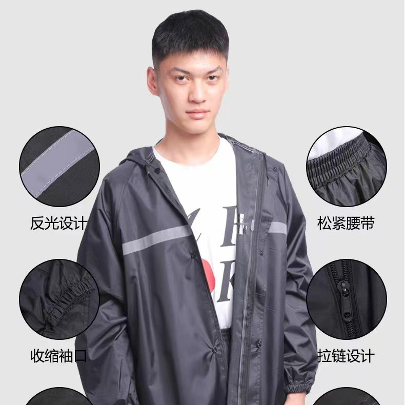 Oxford chaqueta de lluvia conjunto de pantalones de lluvia tormentas de todo el cuerpo tipo de moda para adultos al aire libre ropa de lluvia de trabajo