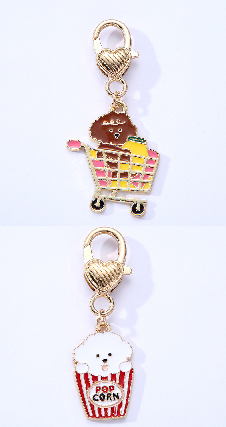 Cute Pet Dog Alloy Drip Oil Pendant Jewelry Accessories display picture 1