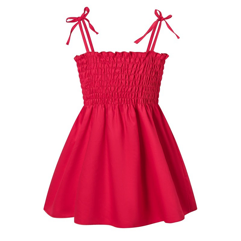 Girls' Summer Princess Slip Dress, Floral & Cherry Prints, Sizes for 90–130 cm
