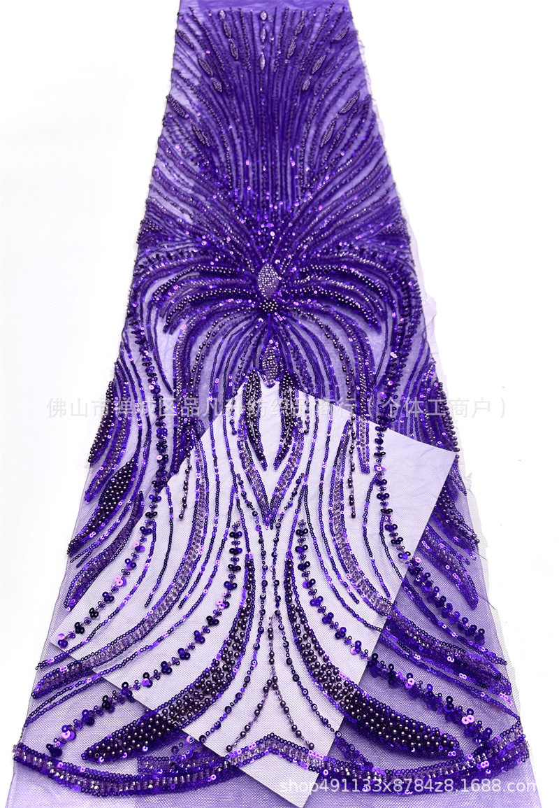 Moda Gaoding Suzhou fabricantes de ropa de moda al por mayor transfronterizos puntos de cuentas de lenteja tela de encaje image 13