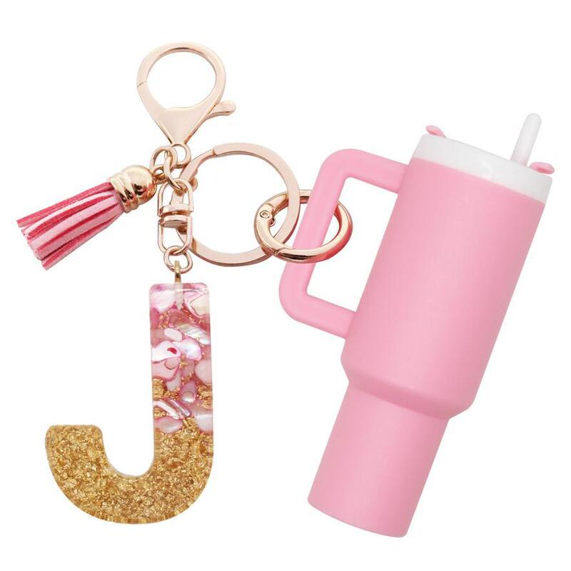 stanley Stanley keychain mini water cup keychain lipstick holder initials keychain for women stanley Stanley keychain mini water cup keychain lipstick holder initials keychain for women