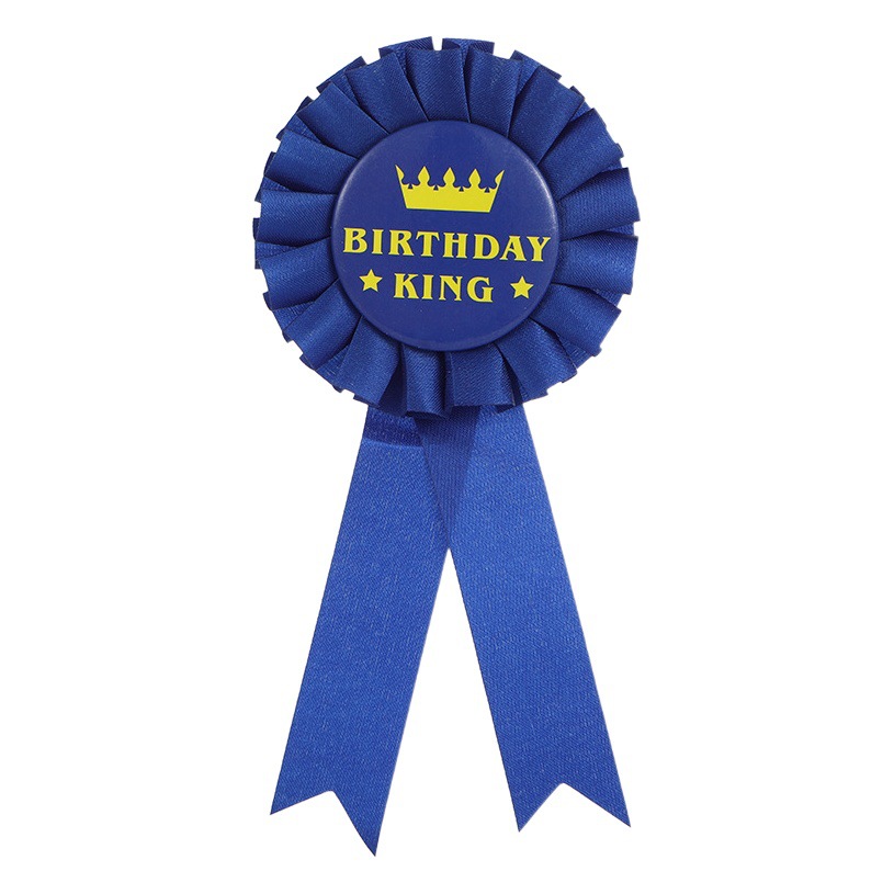 Europa y América nuevos hombres fiesta de cumpleaños insignia oro azul Oro Negro cumpleaños rey ramillete insignia al por mayor