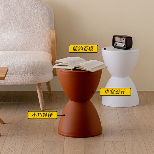 Nordic shoe-changing small stool, home simple living room bench, children's low stool, thickened plastic creative round stool