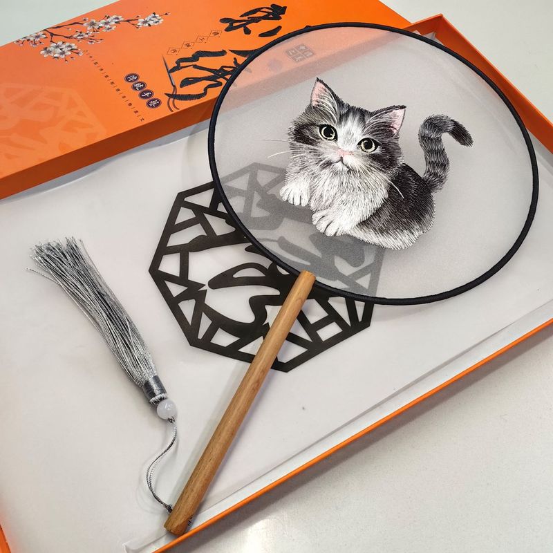 両面刺繍団扇古風扇子円扇刺繍扇子両面刺繍団扇蘇刺繍団扇漢服舞踏扇|undefined