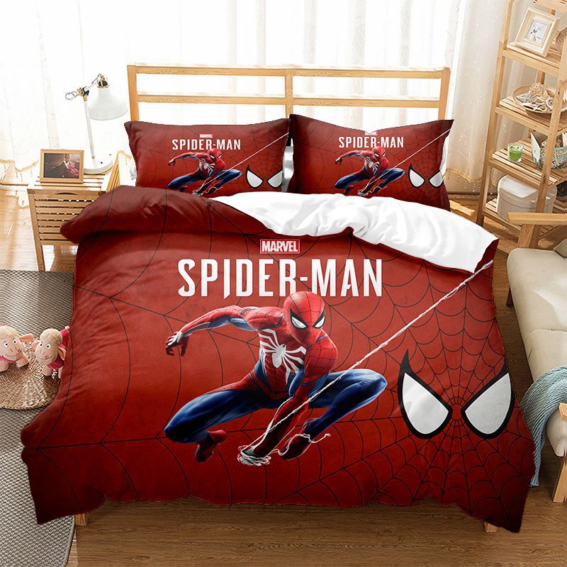 Spider-Man Series Cross-border Three-piece Set Amazon Duvet Cover Sanding Four-piece Set Foreign Trade Two-piece Set