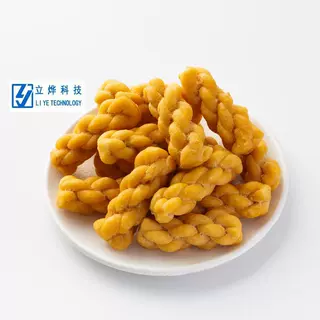 鸡米花薯片连续油炸 机械设备麻花全自动生产线 麻花锅巴油炸设备