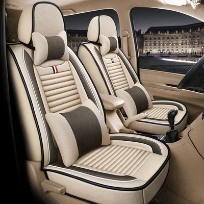 S all-inclusive S1 car cushion – Seat cushion, seat cover - the-front-two-seat-deluxe-warm-rice-aaa-hemp-general