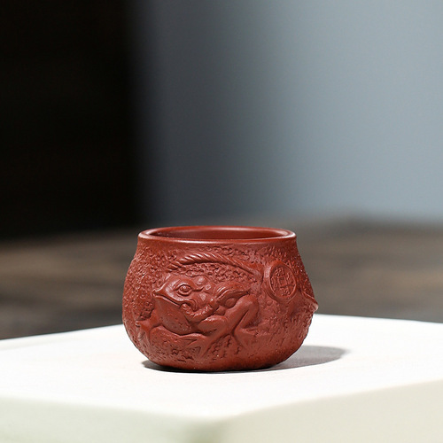 Yixing Zisha Teapot Hand-painted Tea Cup Original Red Emperor Gold Toad Tea Cup Single Piece Wholesale Gift One-time Delivery