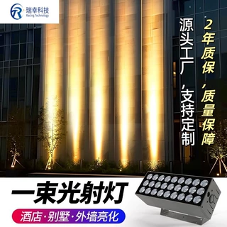户外光束一束光别墅洗墙聚光射灯防水罗马柱远程强光led投光灯