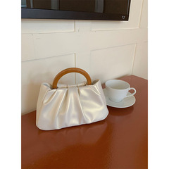 Ladies' Handbag with Cloud Design 2024 New Trend Pearlescent White Folded Crossbody Bag for Fashion and Elegance