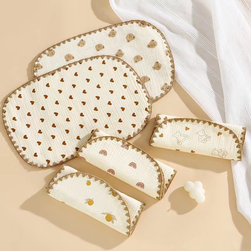 Summer Baby cloud pillow ten-layer gauze baby cloud newborn pillow towel sweat-absorbent flat pillow children pillow