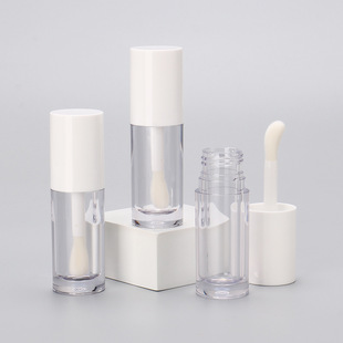 New Large-Capacity Round Lip Glaze Tube Packaging Material Transparent Lip Gloss Tube Lip Glaze Empty Tube Customized Lip Gloss Tube