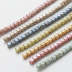 チェコ輸入ミニスクエアビーズ 4*4mm diy 手作りビーズネックレスブレスレット材料アクセサリー