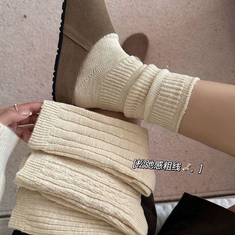 Casual and Relaxed Feel~ Cotton and Linen Slouch Socks Are Really Loose! Soft and Comfortable on the Feet~ Women's Socks