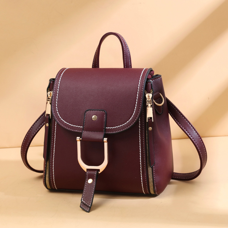 [Bolsa de mujer transfronteriza] de gran capacidad de color sólido 2023 nueva mochila casual simple mochila de hombro bolsa de mensajero