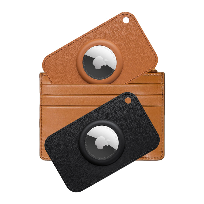 Apple Airtag カード保護カバー、Apple 紛失防止デバイス、レザーカードバッグ、ソフトプラスチック超薄型カード保護カバーに適しています。|undefined