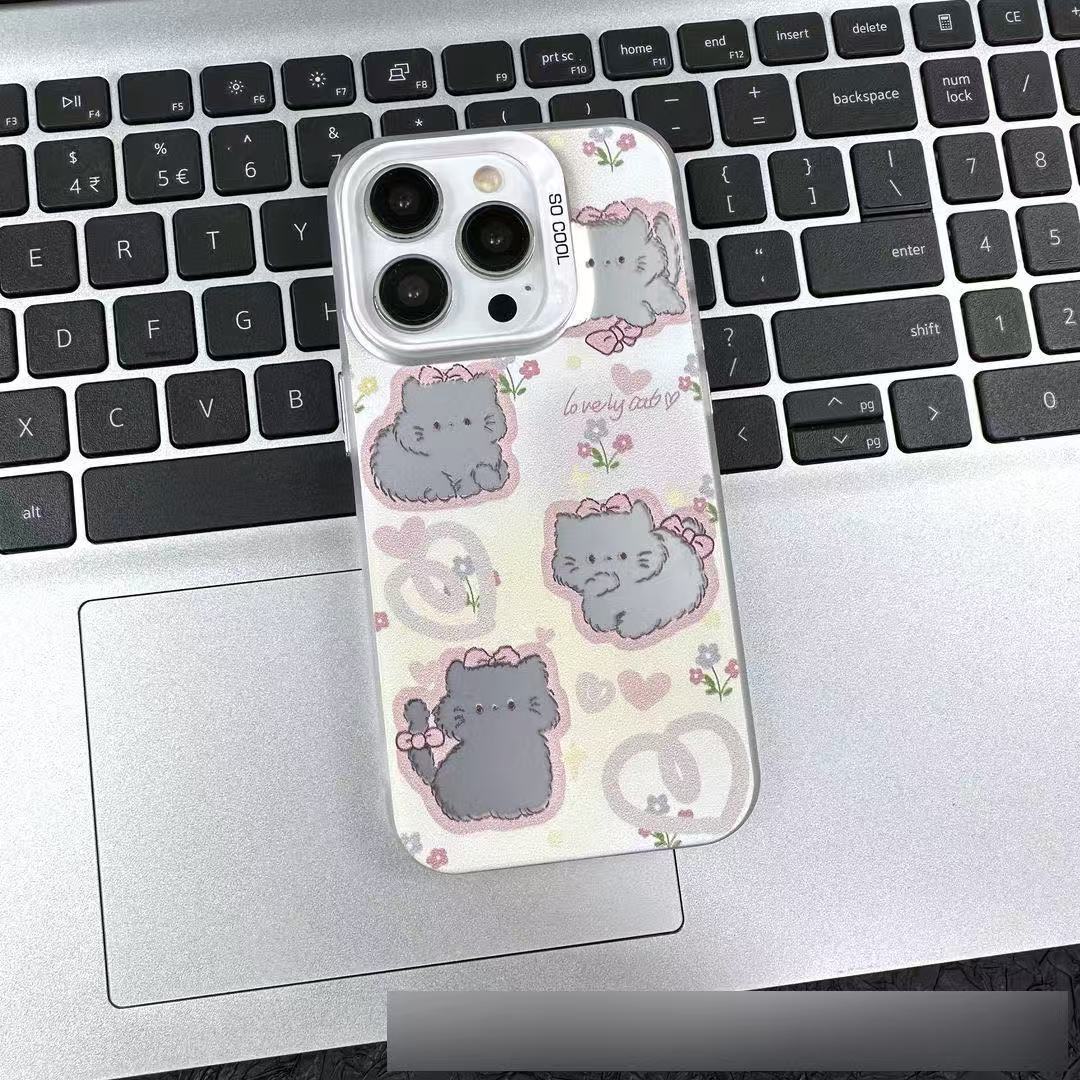 Nuevo gatito para iphone16 funda para teléfono móvil Apple 15promax/14 anti-caída 13pro12 lindo 11xr