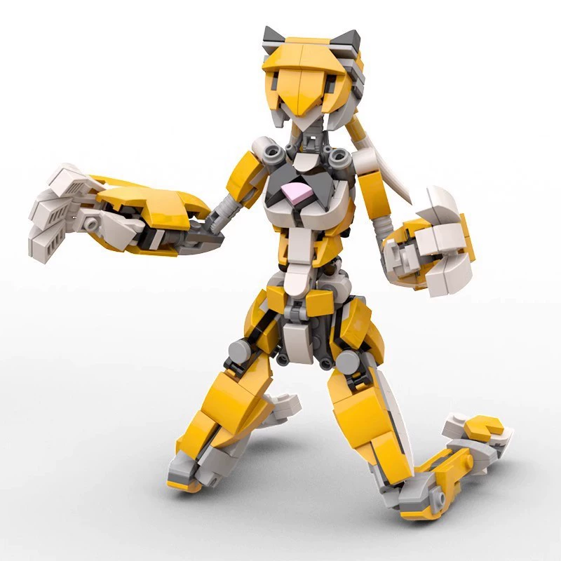 Конструктор MOC совместим с моделью Lego, маленькие гранулы, ангел-мигрант тигр женский мех-мобильный воин-робот