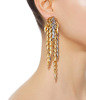 Small design advanced earrings, European style, gold and silver, high-quality style