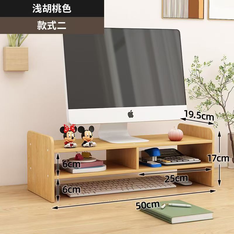 Estante elevador para monitor con cajones para almacenamiento en escritorio, organizador para dormitorio estudiantil, cajón elevador.