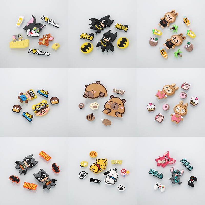 New Croc Shoes Accessories Cute Cartoon Plastic DIY Shoe Decorations Removable Shoe Buckles Buckle Shoe Flowers