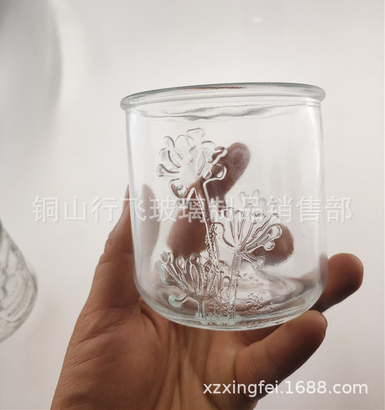骷髅蜡烛玻璃罐直筒玻璃瓶教堂杯电镀喷色教堂工艺品加工