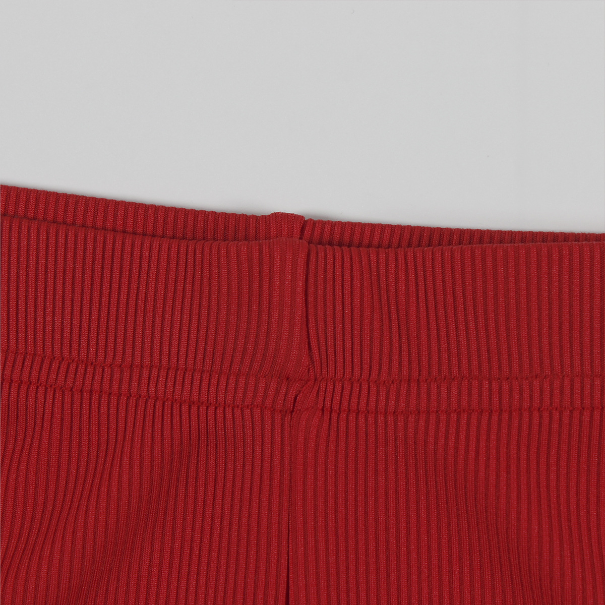 Summer Stretch Contrast Color Halterneck Vest Top Tight Mid Length Blouse Pants Women