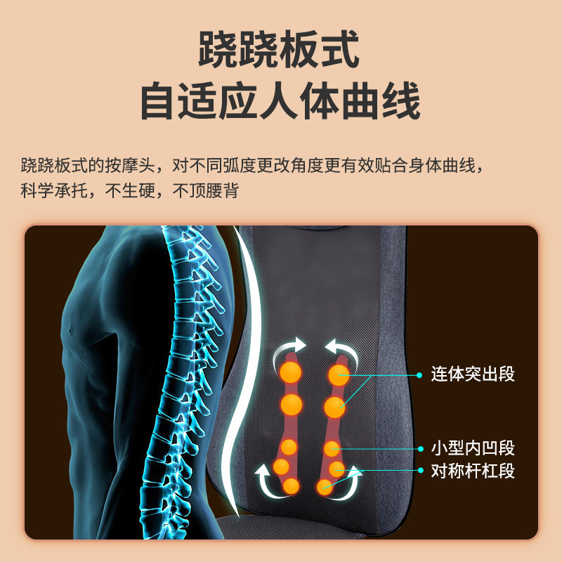 按摩神器全身按摩垫揉捏电动按摩靠背椅垫颈背一体大行程按摩器|undefined