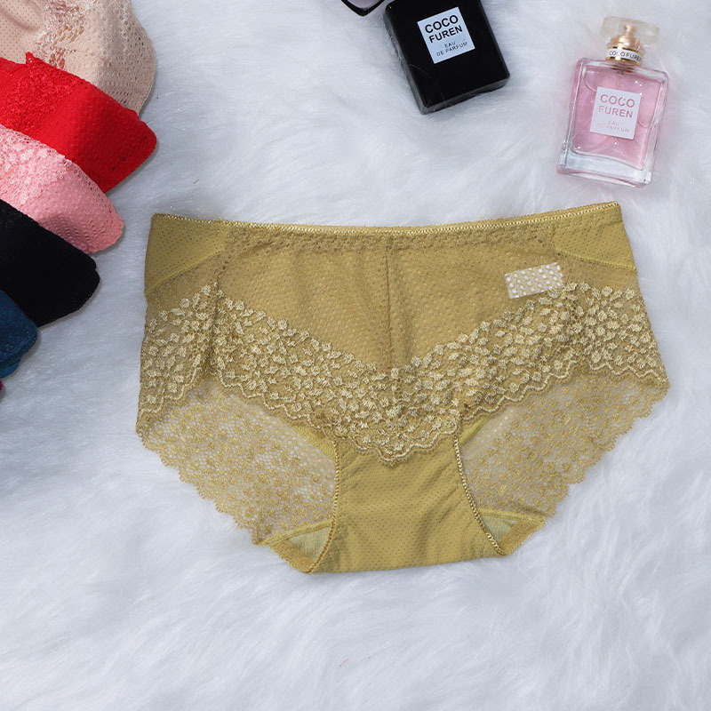 少女性感蕾丝透明内裤