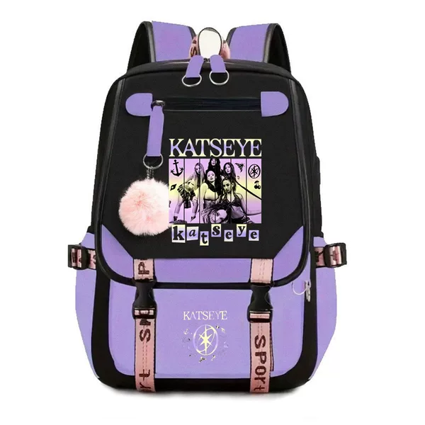 Katseyemusic Korean Girl Group Printed School Backpack for Primary and Secondary School Students, Amazon Best-Selling Backpack