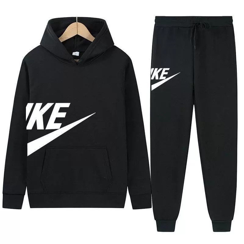 Свитер набор осенние и зимние печатные буквы модные европейские и американские повседневные фитнес-спортивные костюмы трансграничные мужские толстовки с капюшоном