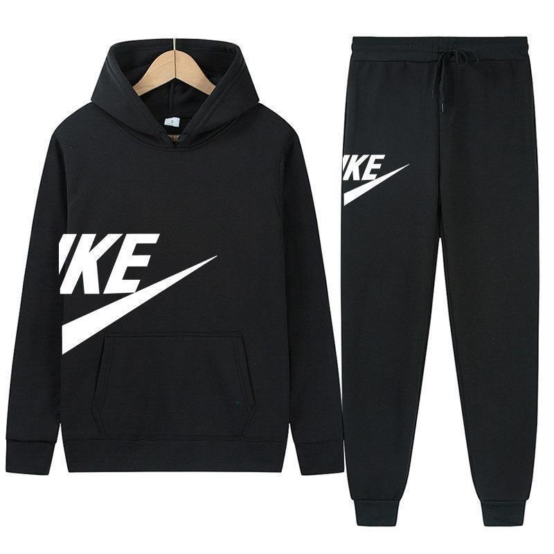 Sweatshirt Suit Autumn and Winter Printed Letters Fashion European and American Casual Fitness Sportswear Cross-Border Men's Hoodie