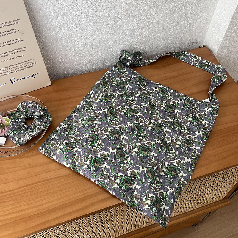 Bolsa de lona pequeña fresca y dulce impresión bolso de hombro bolso de estilo de gran capacidad bolso de hombro floral