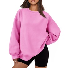 2025秋冬外贸春女装宽松运动圆领运动风套头衫卫衣长袖休闲上衣女