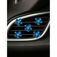 T 63803 Crystal flower car air vent charm ˮ������܇���L���
