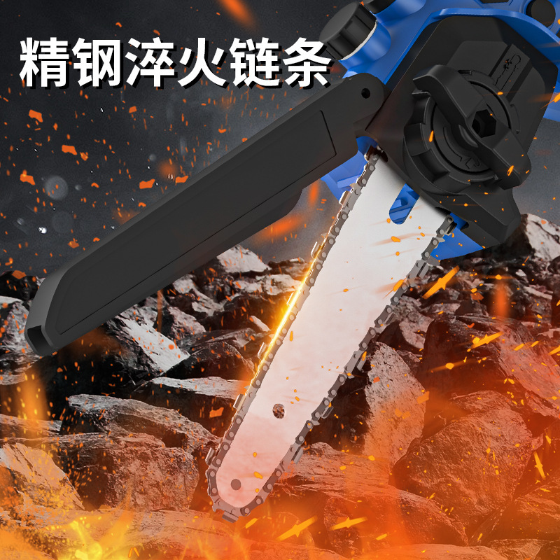 鹿班无刷锂电锯便携式伐木修枝锯充电式家用电链锯迷你锯跨境专供|undefined
