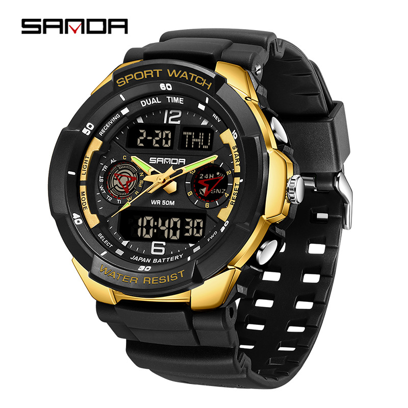 SANDA SANDA estudiantes tendencia relojes electrónicos de moda de secundaria junior reloj deportivo despertador impermeable tabla de montaña 6197