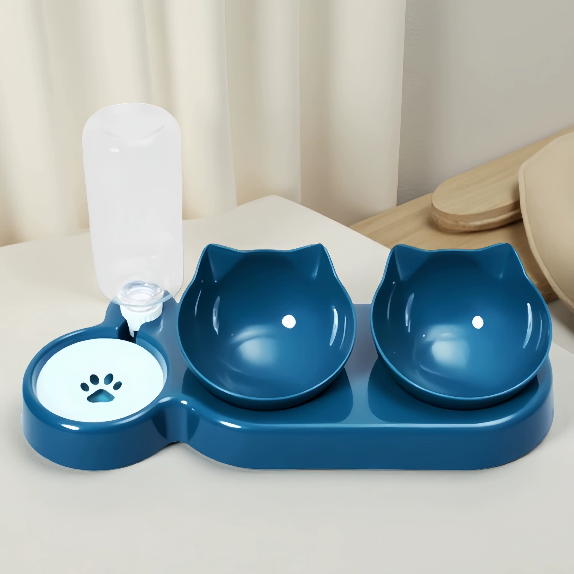 Трансграничная миска для собак Влажный рот Кошка миска для домашних животных Собака три чаши автоматический кормушка для воды диспенсер для предотвращения опрокидывания посуды для кошек