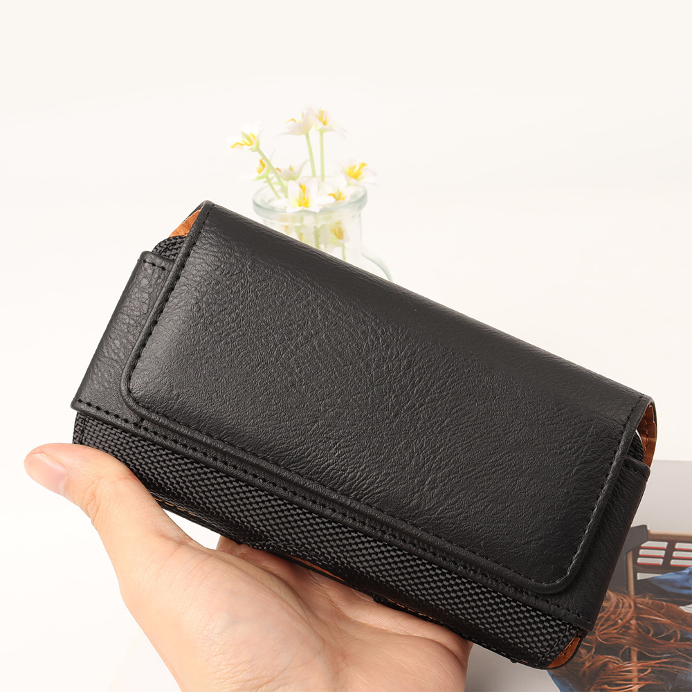 Sturdy Horizontal Construction Site Mobile Phone Waist Bag with Belt Casual Simple Storage Magnetic Buckle Mobile Phone Bag Factory Wholesale