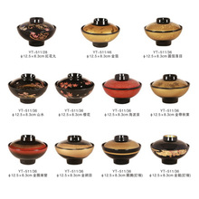 日本怀石会席板前料理ABS带盖味增汤盖碗汤碗密胺汤盅omakase餐具