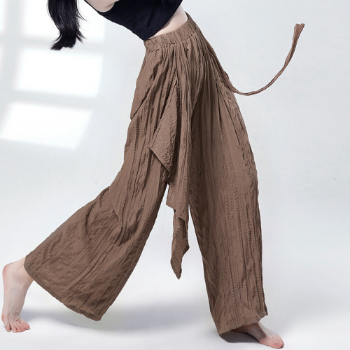 Chinese classical dance dance pants modern dance ballet yoga dande wide leg pants adult female elegant drape wide-legged pants modern dance training trousers