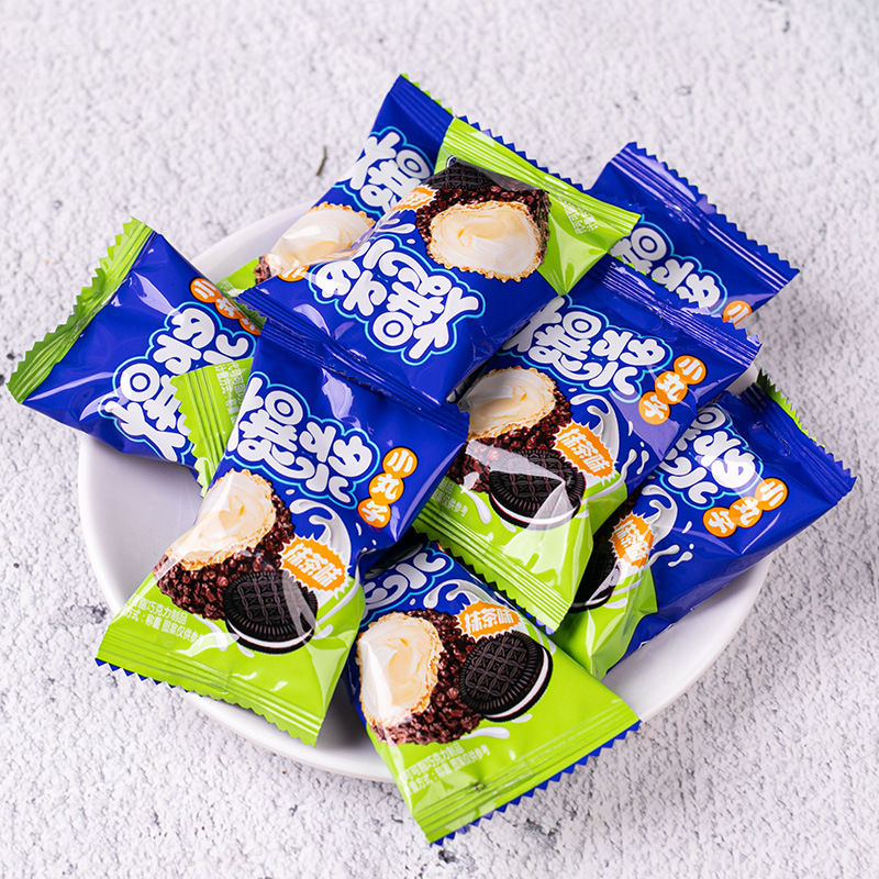 Explosive cookie balls boxed 218g internet celebrity snack sandwich chocolate balls office snack food wholesale