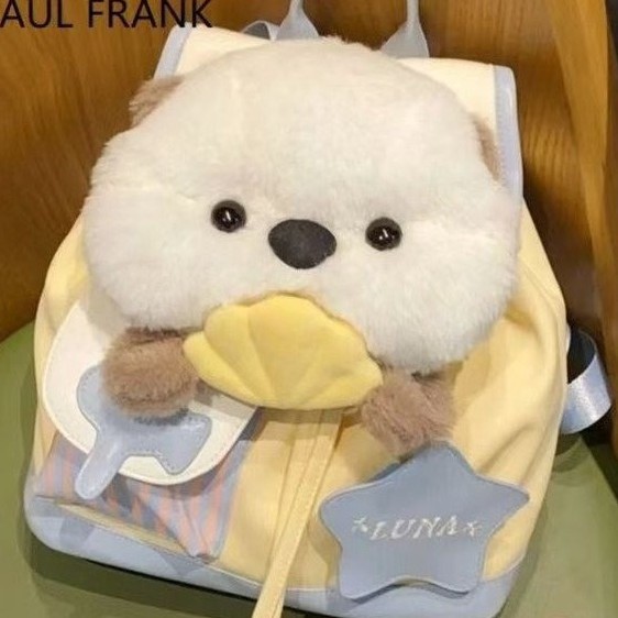 Cute Large-Capacity Otter Backpack Autumn and Winter New Niche Girl Backpack Student Commuting Plush School Bag Doll