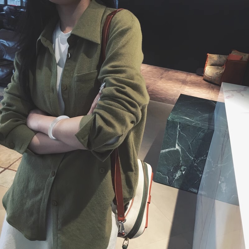 Merino wool worsted wool single pocket lapel shirt