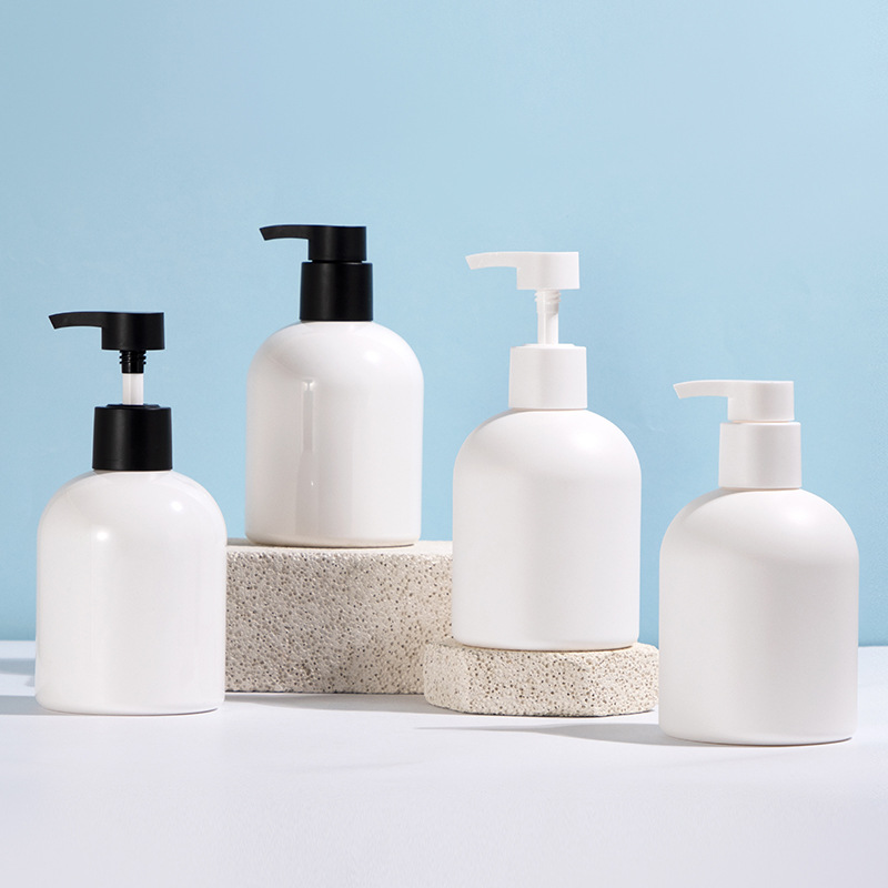 碧芙莉白色圆肩宠物按压洗护乳液沐浴露瓶子