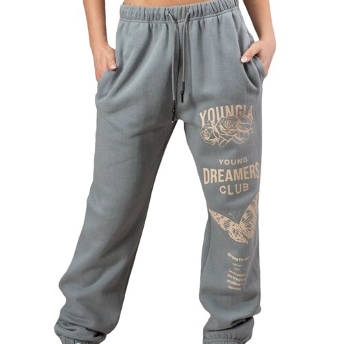 Women's American Sports Leisure Trousers, Fitness Gym Running Training Pants, Cotton Ribbed Loose Ankle-length Pants